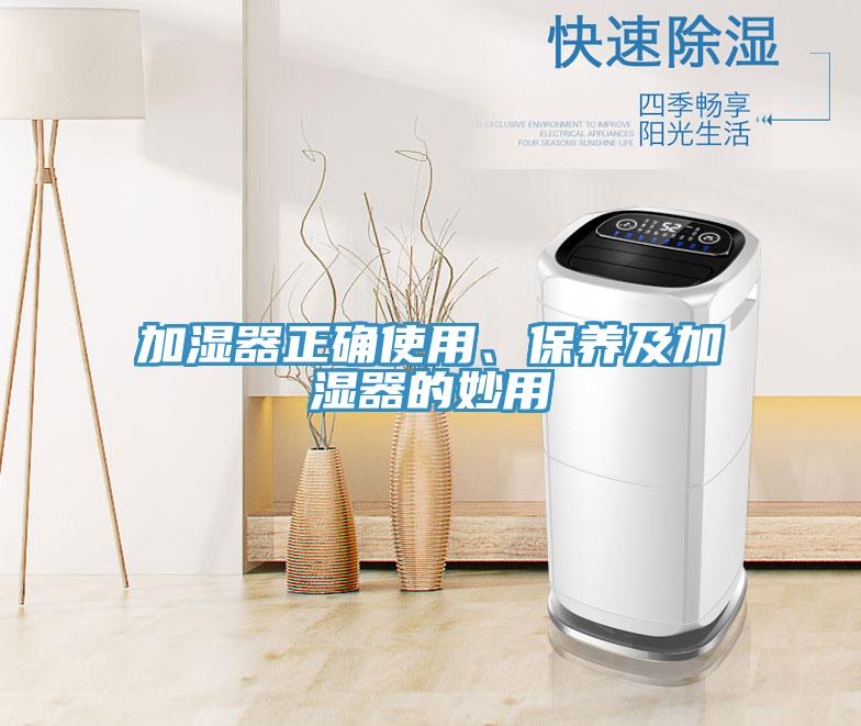 加濕器正確使用、保養及加濕器的妙用