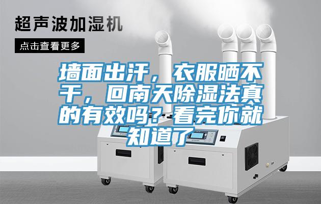 牆麵出汗，衣服曬不幹，回南天除濕法真的有效嗎？看完你就知道了