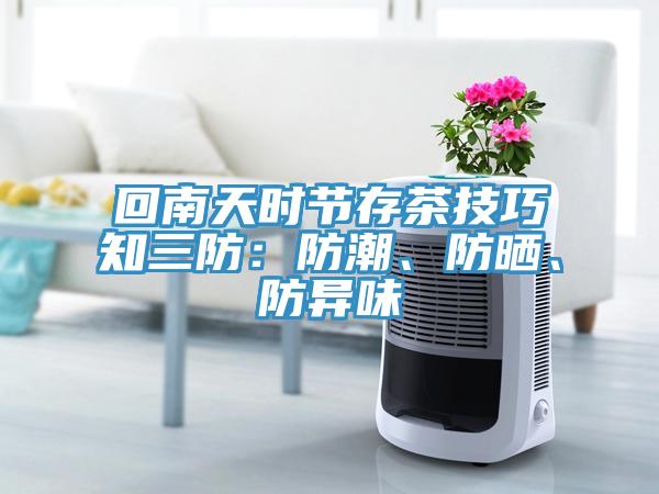 回南天時節存茶技巧知三防：防潮、防曬、防異味