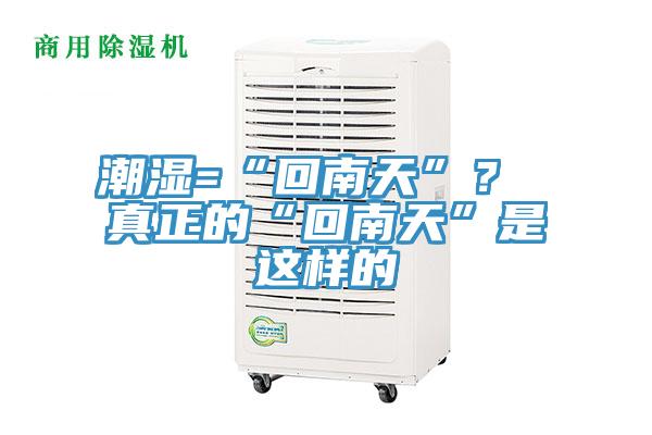 潮濕=“回南天”？ 真正的“回南天”是這樣的