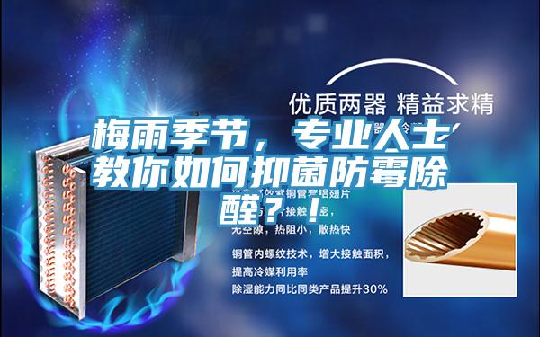 梅雨季節，專業人士教你如何抑菌防黴除醛？！