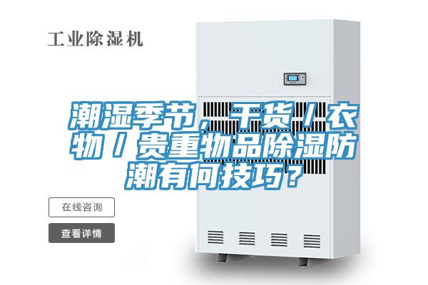 潮濕季節，幹貨／衣物／貴重物品除濕防潮有何技巧？