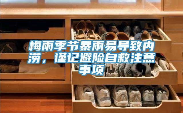 梅雨季節暴雨易導致內澇，謹記避險自救注意事項