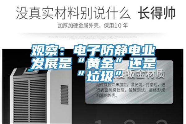 觀察：電子防靜電業發展是“黃金”還是“垃圾”