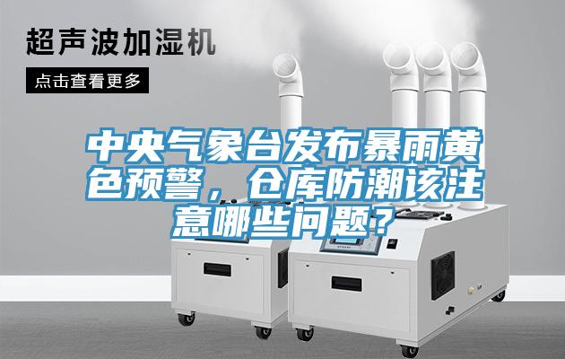 中央氣象台發布暴雨黃色預警，倉庫防潮該注意哪些問題？