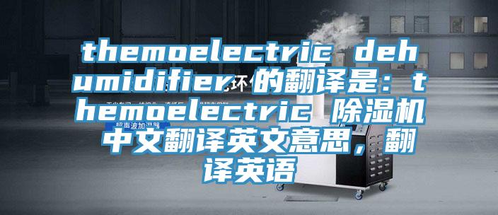 themoelectric dehumidifier 的翻譯是：themoelectric 小黄片软件免费下载 中文翻譯英文意思，翻譯英語