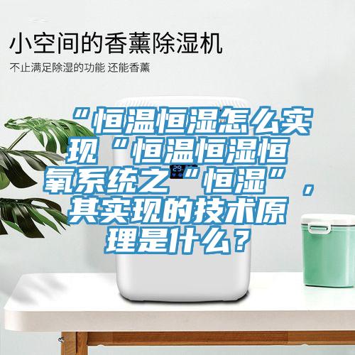 “恒溫恒濕怎麽實現“恒溫恒濕恒氧係統之“恒濕”，其實現的技術原理是什麽？