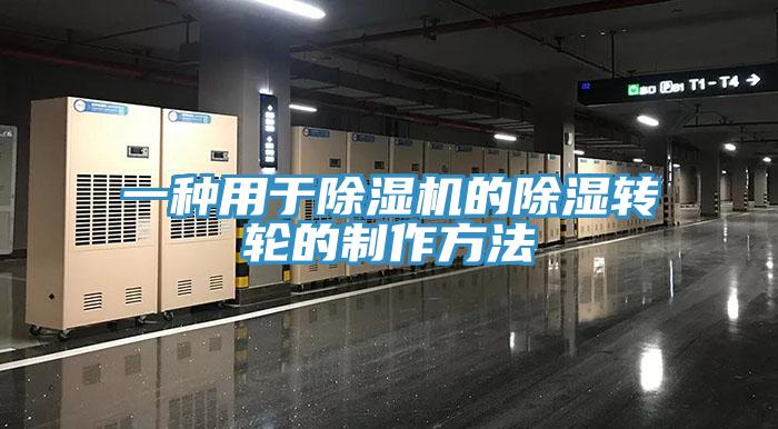 一種用於小黄片软件免费下载的除濕轉輪的製作方法