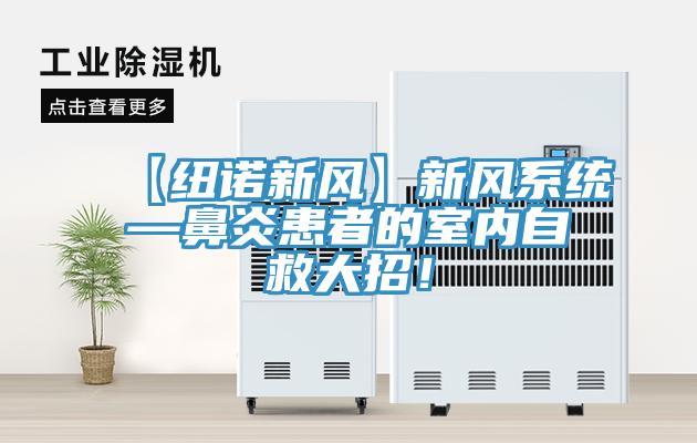 【紐諾新風】新風係統—鼻炎患者的室內自救大招！