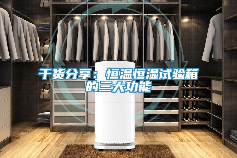 幹貨分享：恒溫恒濕試驗箱的三大功能