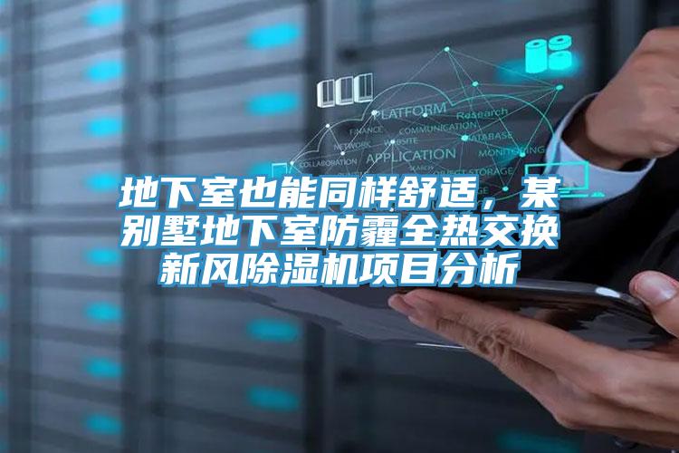地下室也能同樣舒適，某別墅地下室防霾全熱交換新風小黄片软件免费下载項目分析