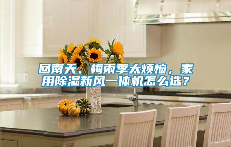 回南天、梅雨季太煩惱，家用除濕新風一體機怎麽選？