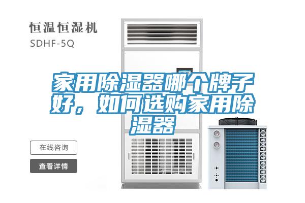 家用除濕器哪個牌子好，如何選購家用除濕器