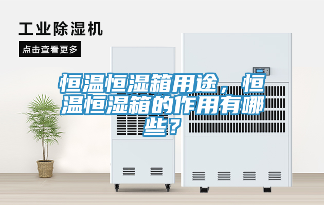 恒溫恒濕箱用途，恒溫恒濕箱的作用有哪些？