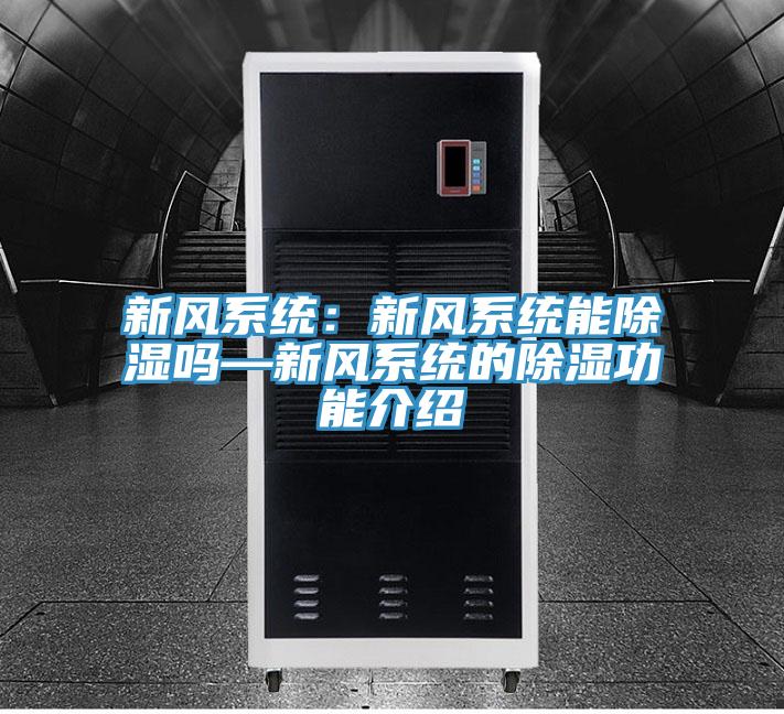 新風係統：新風係統能除濕嗎—新風係統的除濕功能介紹