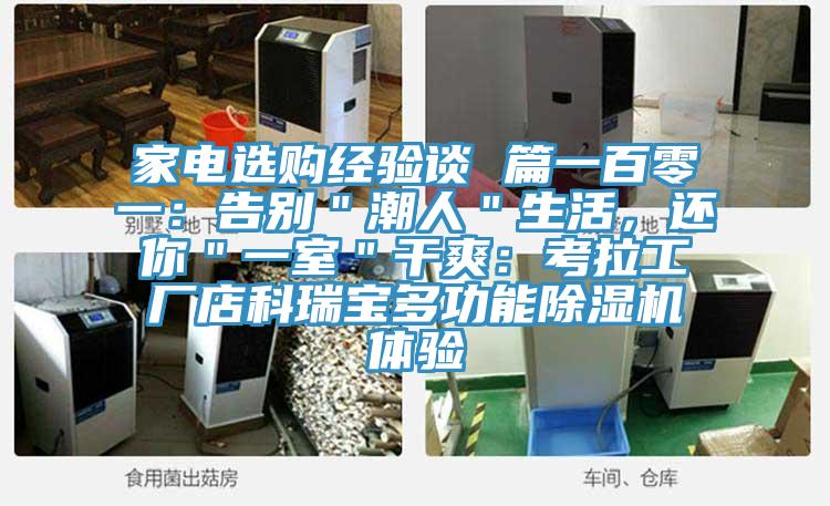 家電選購經驗談 篇一百零一：告別＂潮人＂生活，還你＂一室＂幹爽：考拉工廠店科瑞寶多功能小黄片软件免费下载體驗