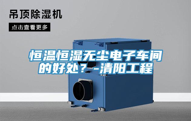 恒溫恒濕無塵電子車間的好處？-清陽工程