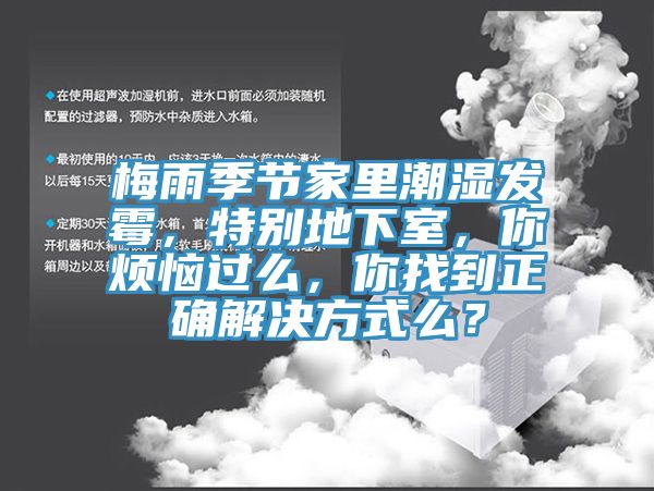 梅雨季節家裏潮濕發黴，特別地下室，你煩惱過麽，你找到正確解決方式麽？