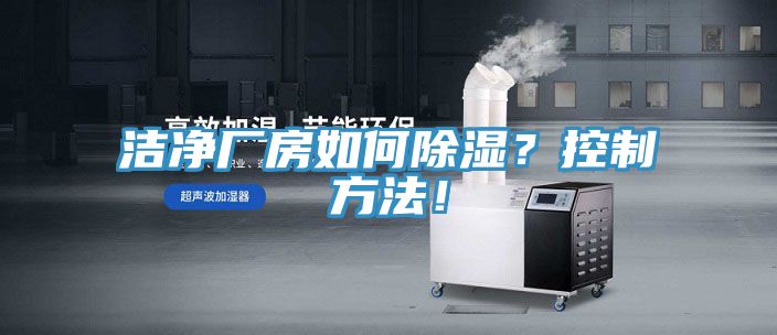 潔淨廠房如何除濕？控製方法！
