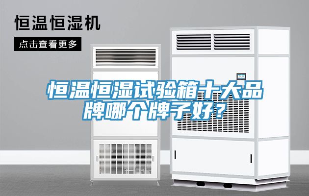 恒溫恒濕試驗箱十大品牌哪個牌子好？