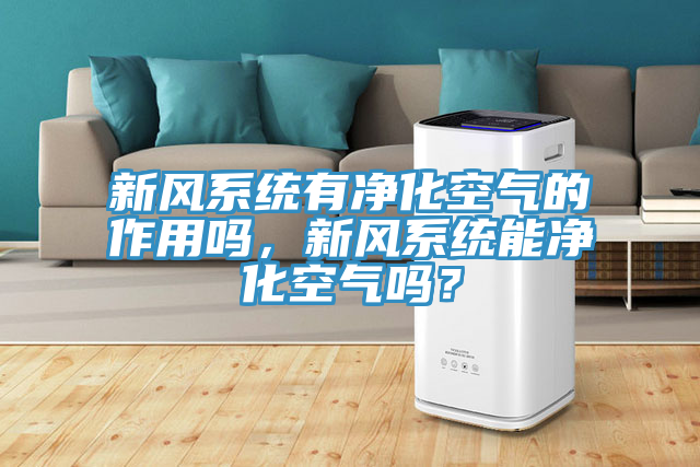 新風係統有淨化空氣的作用嗎，新風係統能淨化空氣嗎？