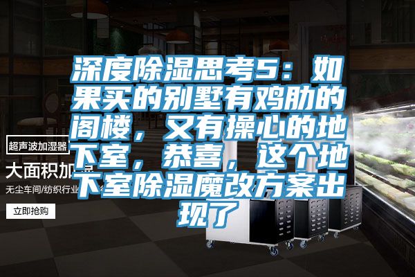 深度除濕思考5：如果買的別墅有雞肋的閣樓，又有操心的地下室，恭喜，這個地下室除濕魔改方案出現了