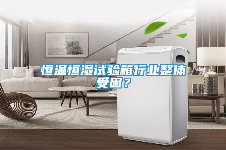 恒溫恒濕試驗箱行業整體受困？