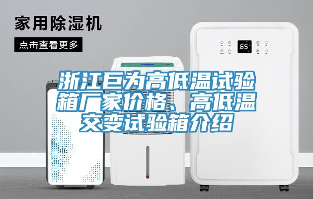 浙江巨為高低溫試驗箱廠家價格、高低溫交變試驗箱介紹