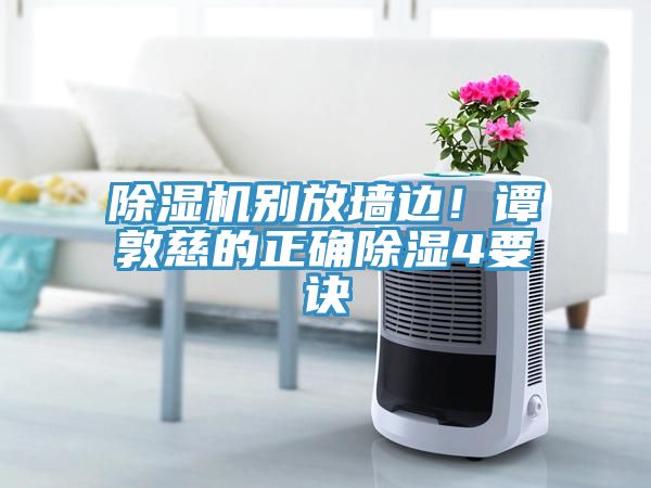 小黄片软件免费下载別放牆邊！譚敦慈的正確除濕4要訣
